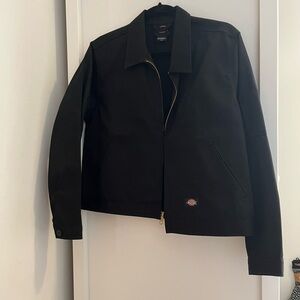 Dickies Cropped Eisenhower Jacket Black Twill Women’s M Like New